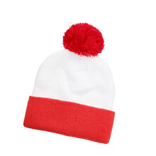 Schöne dehnbare Mütze aus Strickpullover mit schönem Ball-Top-1