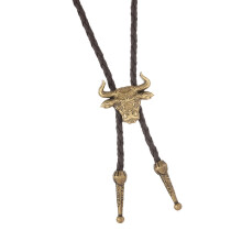 Bolo-Krawatte im antiken Design mit starkem PU-Lederseil-Bronze