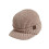 Warme unisex muts, oorklepontwerp, zacht polyester,-Khaki 1