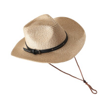 Fashionable Panama Straw Hat with Wide Brims for-shallow khaki