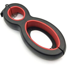 6 in 1 Can Opener and Wine Opener, Stainless Steel Kitchen Tool with Ergonomic Long Handle
