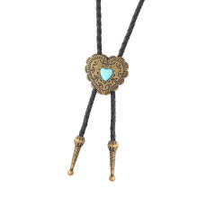 Gravuresteen Bolo Tie Gesneden Stropdas voor Shirt-Oud brons