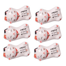 Catshaped ceramic chopstick rest, Japanesestyle chopstick holder, cushion chopstick rest cat