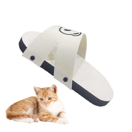 Cat Scratcher in Slipper Shape, Comfortable Scratching Toy with Panda Design