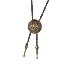 Modische Bolo-Krawatte mit reifem Stern-Anhänger,-Bronze