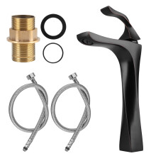 Manguera flexible para grifo, 20 pulgadas de longitud, conector roscado G1/2, manguera trenzada de acero inoxidable a prueba de explosiones y