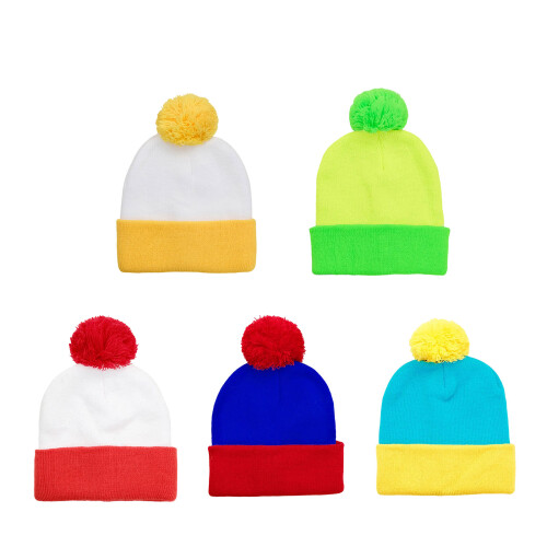 Schöne dehnbare Mütze aus Strickpullover mit schönem Ball-Top-2 1