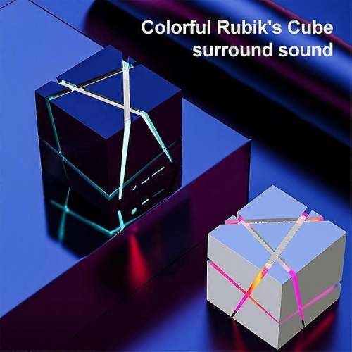 Qone Magic Cube Farbiger kabelloser Bluetooth-Lautsprecher mit Mikrofon und Freisprechfunktion 2