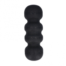 Schaumstoffrolle 45,7 cm (18 Zoll), schwarz, EPP-Härte 75, gerilltes Design, Muskelmassagerolle für Entspannung und Training