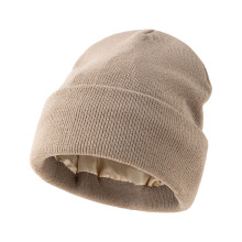 Acryl-Strickmütze für große Köpfe, warm, dehnbar, für den-Khaki