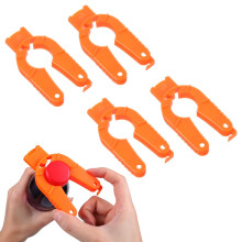 Plastic Bottle Cap Opener Set of 4, 3in1 Jar and Soda Can Opener for Seniors, Arthritis Aid – Orange