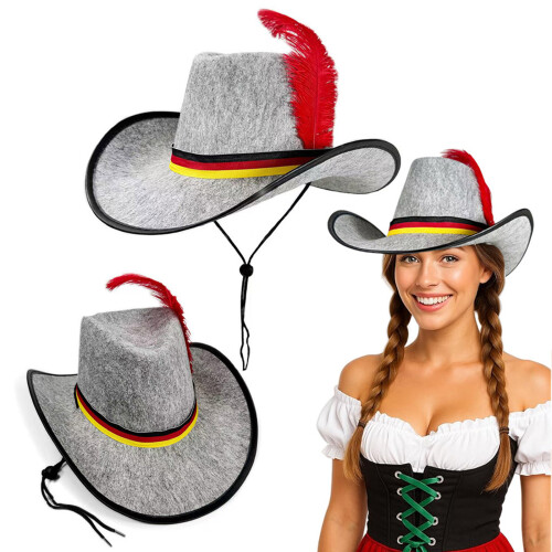 Strapazierfähiger Western-Hut aus Wolle mit Belüftungslöchern, 1