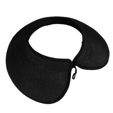 Foldable Sun Visors Hat for Women with Adjustable Fit and-Black