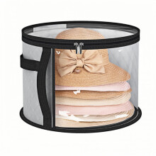 Oversized Clear Hat Storage Box with Handles, Foldable Cowboy Hat Case for Large Brim Travel