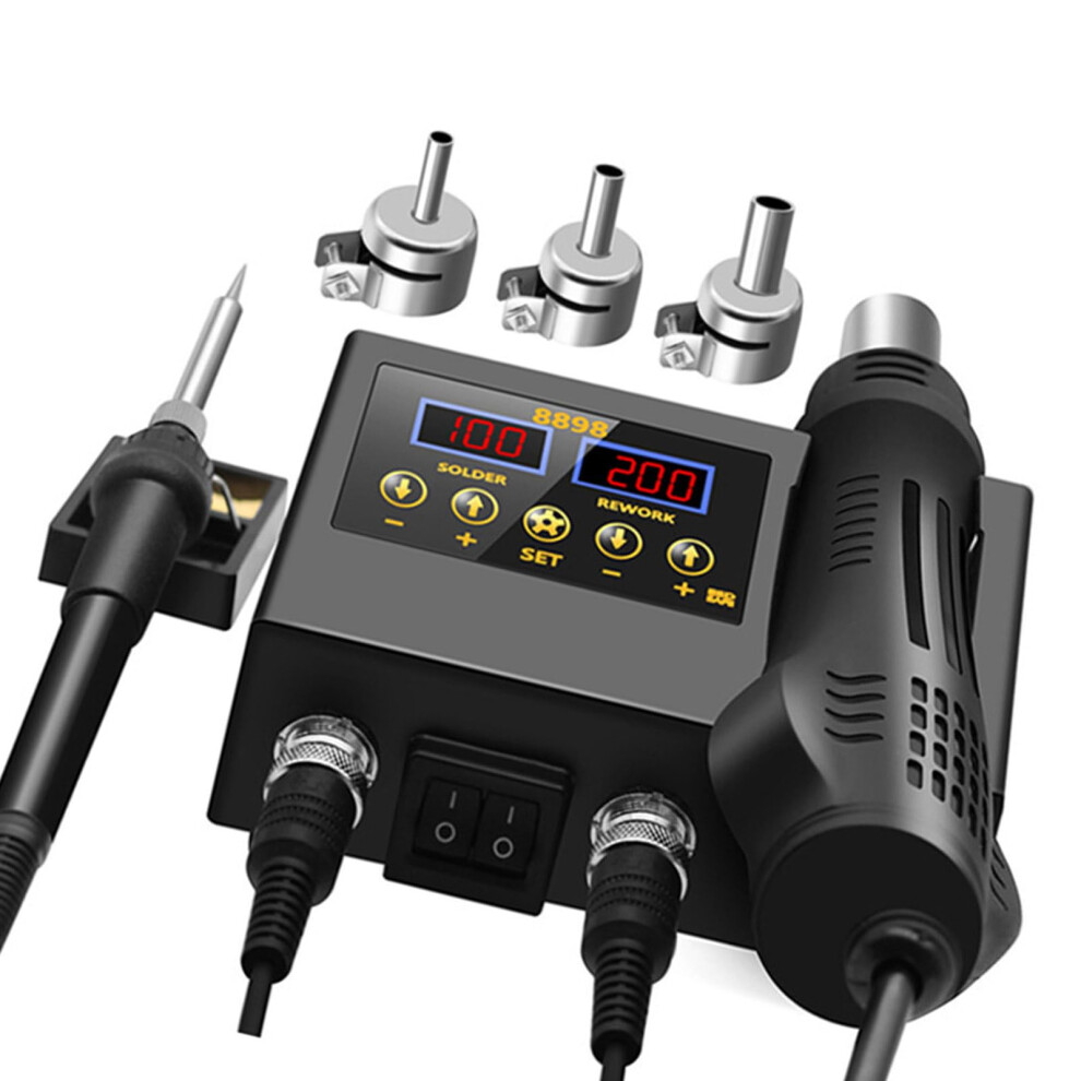 8898 2 In 1 Soldering Station Digital Display Hot Air Welding Rework For Cellphone Solder Iron Tool Ref: 7970 9001264661007