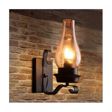 Vintage-Industrie-Retro-Wandleuchte im rustikalen Stil mit Seilzug, geeignet für Schlafzimmer und Balkon (Co-Yvan)