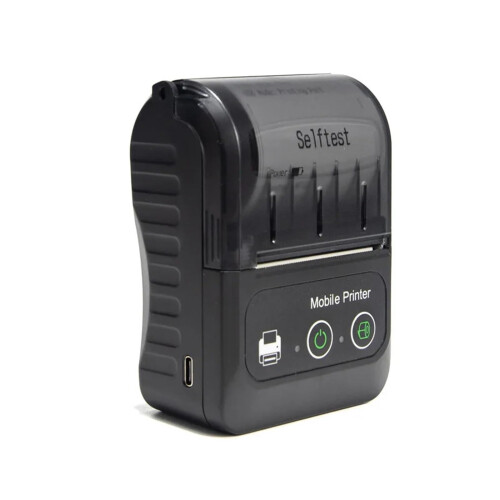 Portable Mini 58mm Receipt Thermal Printer Handheld Bluetooth Cashier Ticket Bill Printer Compatible for Text QRCode/Barcode/Batch Number/Date/Image