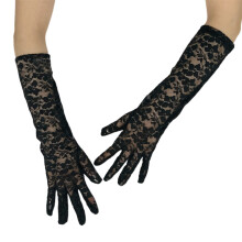 Wedding Lace Gloves Prom Accessory for Operas Concert-Black