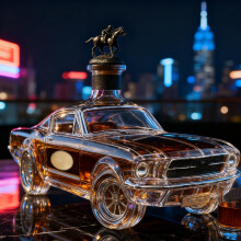Whiskey Decanter Car Shape Glass Bottle 3D Creative Vehicle Theme for Men Christmas Gift Style2