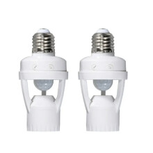 Bewegingsgeactiveerde lichtfittingen, E26/E27, inschroefbare, toe te voegen fittingen met bewegingssensor voor bestaande lampen, automatische