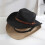 Multiuse Panama Straw Sun Hat with Roll Brims Breathable-Black 7
