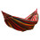 Tragbare Polyester-Baumwoll-Gartenhängematte, 200 kg, Rot, 260x80cm 12