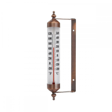 10 Zoll (ca. 25 cm) großes, neues, hochwertiges, kabelloses und dekoratives Innen-/Außenthermometer aus Stahl.