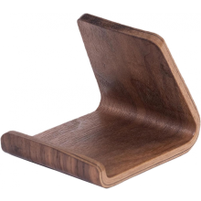Handyhalterung aus Massivholz, Ständer für Smartphones am Schreibtisch, Holzmaserung, 6 x 7 x 5,5 cm