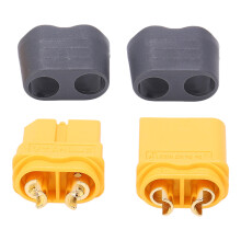 Reusable Connector End Design Bullet Plug, High Temperature Nylon Material Connector for Remote Control Aircraft, Gold Plated Bullet Connector Plug wi