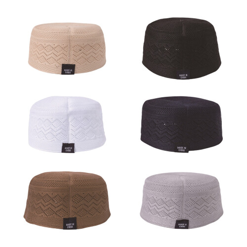 Traditional Multicolored Islamic Headwear-Navy blue M 1