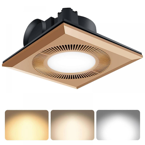 Badezimmerlüfter mit LED-Beleuchtung, Deckenventilator, 374 CFM, leise Belüftung