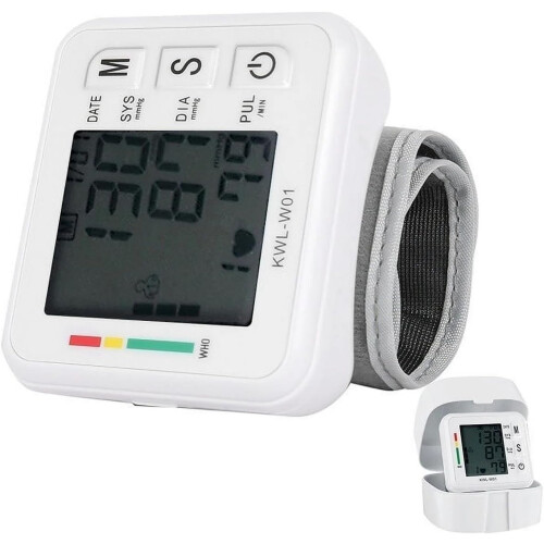 Blutdruckmessgerät mit verstellbarem Armband und LCD-Display
