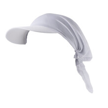 Headscarf Turban Hat Bandana Wide Brimmed Hat Outdoor-White