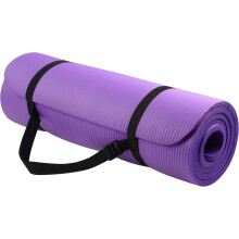 Tappetino da yoga per fitness a 360, schiuma NBR extra spessa mezzo pollice per il supporto della colonna vertebrale, superfici antiscivolo su