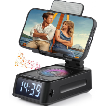 Handyhalterung mit Bluetooth-Lautsprecher und Uhr, kabelloser Handyhalter für Damen und Herren – cooles Gadget-Geschenk für ihn,