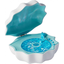 Muschellampe mit Bluetooth-Lautsprecher, kreativer Meereswellenprojektor in Muschelform, Retro-Schallplattenspieler mit Bluetooth-
