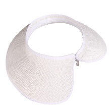 Portable and Stylish Women's Sun Visors Hat with Empty-White