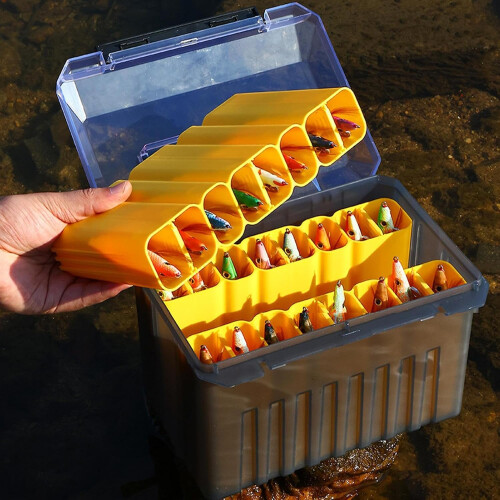 Köderbox  Fishing Bait Box Organizer, Gear Tray with Dividers 1
