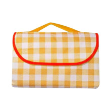 Picknickmatte Camping Outdoor Tragbare Stranddecke Klappbare wasserdichte Campingmatte (Yellow,200X200cm)