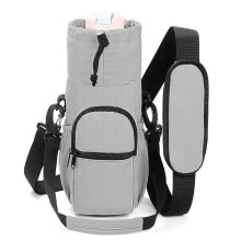 Il tuo alleato di tutti i giorni: porta borraccia termico, tracolla regolabile, compatibile con bottiglie da 20 oz a 40 oz, materiali di alta