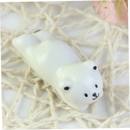 Ceramic chopstick rests Bear holders for chopsticks Elegant utensil 1