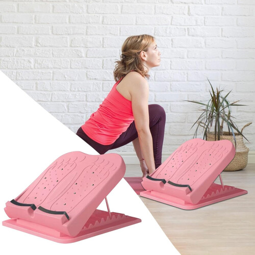 Slant Board for Calf Stretch, Adjustable Stretch Wedge Board, Pink 1