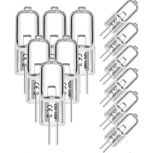 12er-Pack G4 Halogenlampen 10W 12V 2800K 2 klare Kapsellampen für Dunstabzugshauben, Küchen, Wohnzimmer, Schlafzimmer