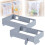 Wall Mounted Foldable Trash Bag Holder with Lid, No Drill Kitchen Waste Rack, 2 Pack Gray 1