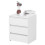 3 Storage Drawers White Modern Bedside Table 5