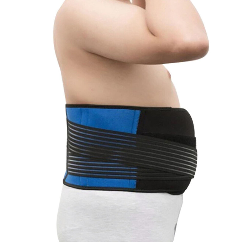 Blue S6xl Plus Size Waist Back Brace Support Belt Lower Lumbar Decompression Belt For Men Women Back Pain Relief (, Xxl)