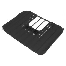 Black Silicone Foldable Makeup Brush Cleaning Mat for Bathroom Sink and Heat Protection