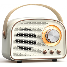 Retro Bluetooth-høyttaler, søt mini bærbar trådløs høyttaler med TWS for hjemme- og utendørsreiser, vintage-dekor, gaver til jenter, tenårin
