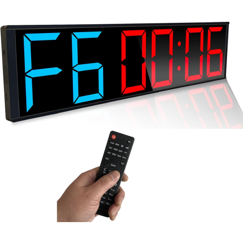 LED-Fitnessstudio-Stoppuhr mit Fernbedienung, Countdown-/Countup-Timer, Intervalltimer