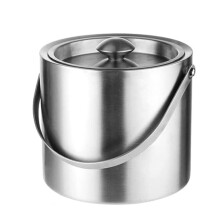 Ice Bucket Stainless Steel Wine and Champagne Cooler with Lid Double Wall Insulation for Bar or Hotel